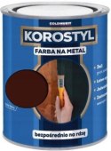 KOROSTYL - Farba na metal 3w1- Bezpośrednio na Rdzę Brązowy RAL 8016 0.7L