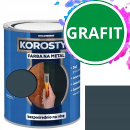 KOROSTYL - Farba na metal 3w1- Bezpośrednio na Rdzę Grafitowy 0.7L