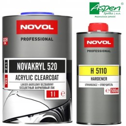 Lakier akrylowy Novol Novakryl 520 1 L + Utwardzacz 5110 Fast 0,5 L
