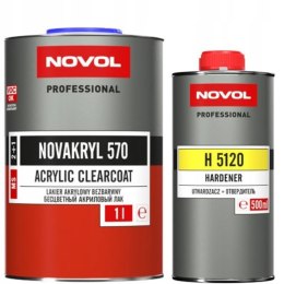 Lakier akrylowy Novol Novakryl 570 1 L + Utwardzacz 5120 Fast 0,5 L