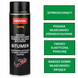 Środek do konserwacji podwozia Novol Bitumen czarny 500 ml