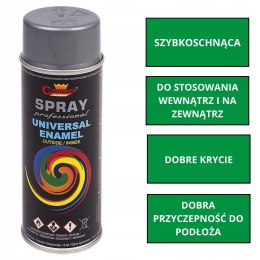 Farba uniwersalna Spray 0.4L Champion RAL 9006