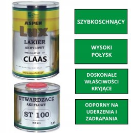 Lakier Akrylowy CLAAS ZIELONY 1.5L Aspen + utwardzacz