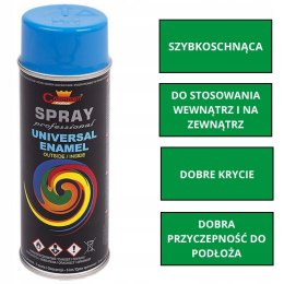 Farba uniwersalna Spray 0.4L Champion RAL 5012