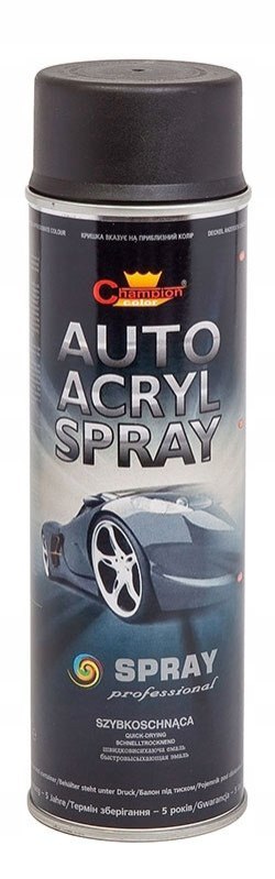 Lakier akrylowy Spray 0.5L Champion Czarny Mat