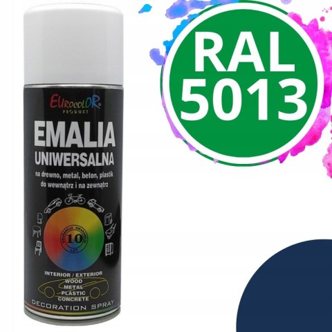 Farba uniwersalna Spray Eurocolor 400 ml RAL 5013